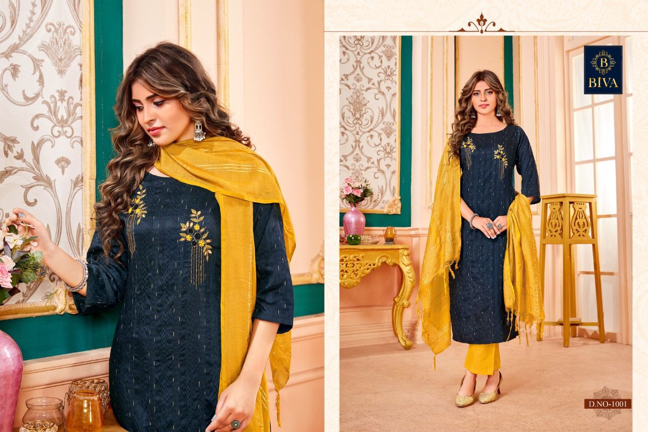 Biva Aura Ethnic Wear Wholesale Designer Readymade Salwar Suit Catalog